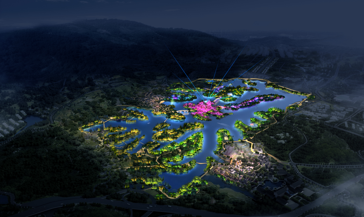 四川達(dá)州蓮花湖濕地公園夜游(圖2)