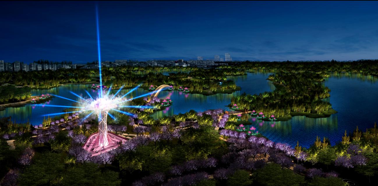 四川達(dá)州蓮花湖濕地公園夜游(圖3)